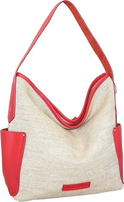 Caprice Linen/Leather Hobo
