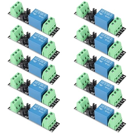 10Pcs 1 Channel DC 3V/3.3V Relay Power Switch Module with Optocoupler Relay Module Isolated Drive Control Board for IOT ESP8266 Microcontrollers Development Board 3v Logic Level Boards