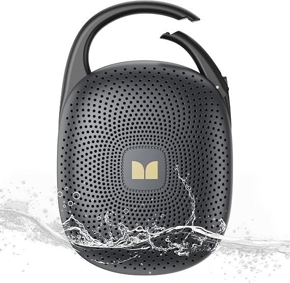 Monster Ultra-Portable, Waterproof Bluetooth Speaker, Integrated Carabiner, Black
