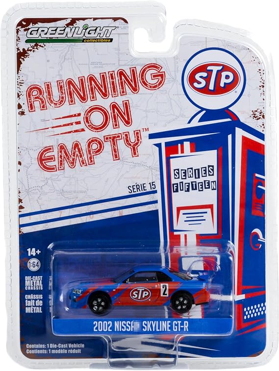 Greenlight 1:64 Running on Empty Series 15-2002 Skyline GT-R (R34) - STP 41150-D [Shipping from Canada]