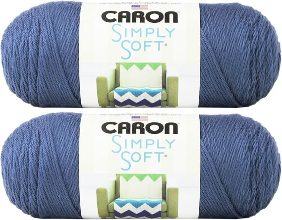Bulk Buy: Caron Simply Soft Yarn Solids (2-Pack) (Country Blue)