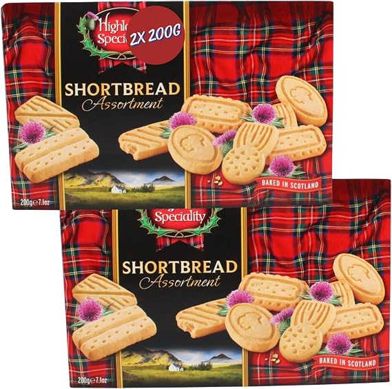 Highland Speciality Family Shortbread Assortment 200g (2 Pack Bundle)