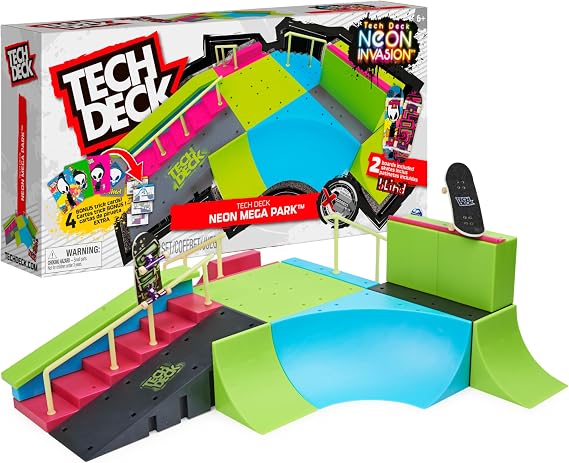 Tech Deck Neon Mega Park X-Connect Creator Skatepark Ramp Set