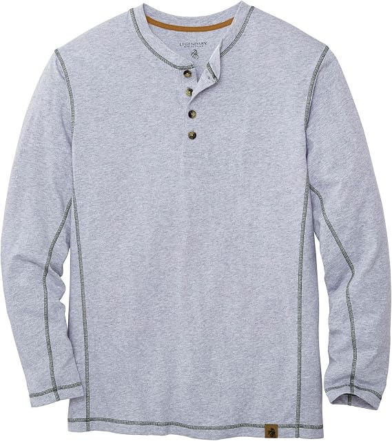 Legendary Whitetails Mens Henley Long Sleeve Casual Fit Shirt