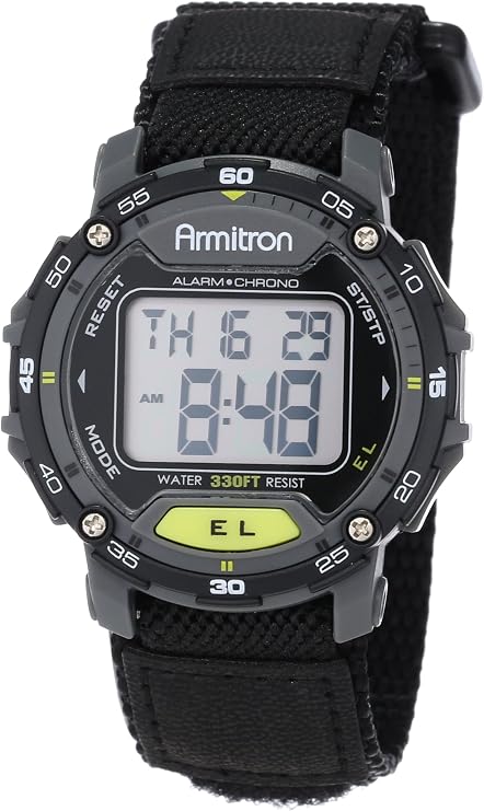 Armitron Sport Unisex Digital Chronograph Nylon Strap Watch