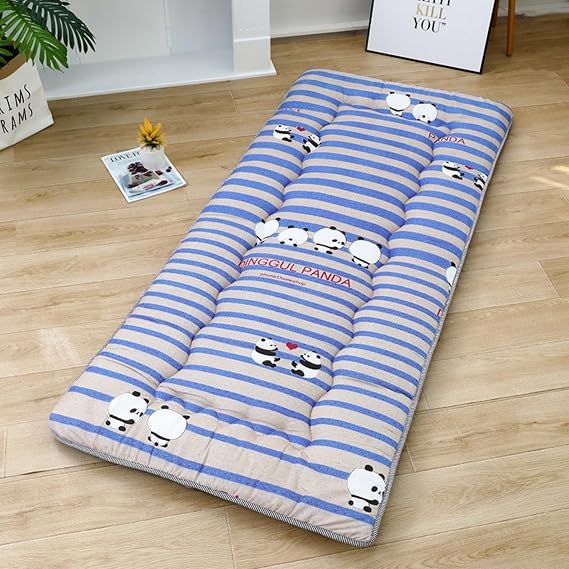 Sleeping Mat, Thick, Mattress, Memory Foam, Student Bed Pad, Folding, Dorm Thin Tatami Bed Pad, Futon, Dust Mite Resistant, Breathable, Soft, Antibacterial, Odor Resistant, Cartoon Pattern, Cover