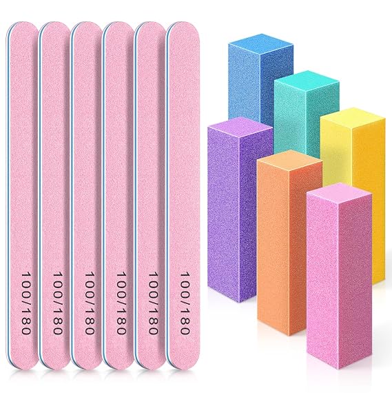 TsMADDTs Nail Buffers and Files, Nail Care Tools Kit for Women Natural Nail