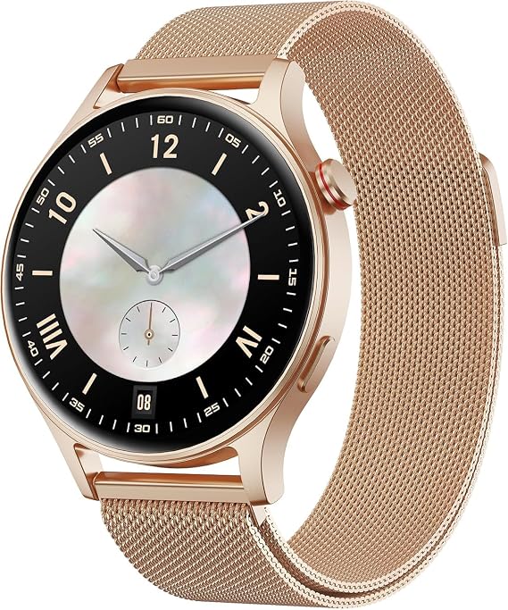 Smart Watch for Women, Compatible with Android Phones iPhone (Bronze)