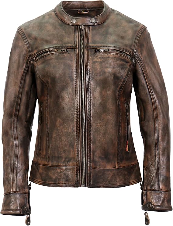 Hot Leathers Women's Top Quality Motorcycle Riding Leather Jacket