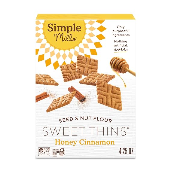 Simple Mills Sweet Thins Honey Cinnamon Cookies, 1pk, 4.25oz