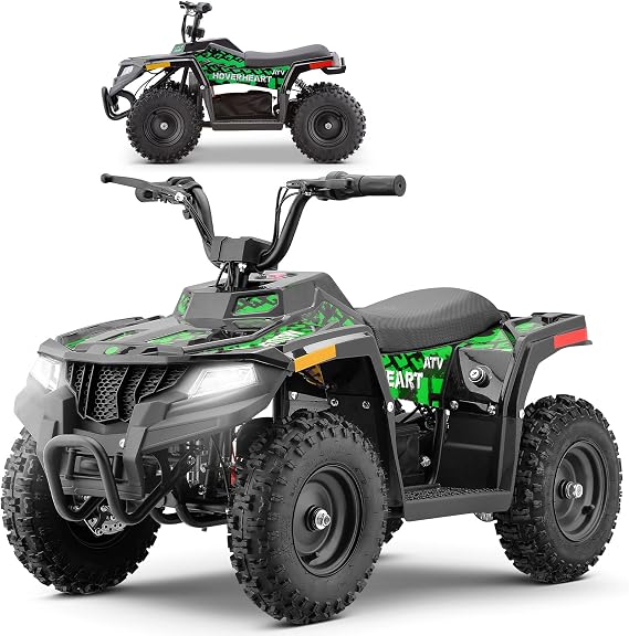 Hover Heart Electric ATV, 36V Electric 4 Wheeler for Kids, Green