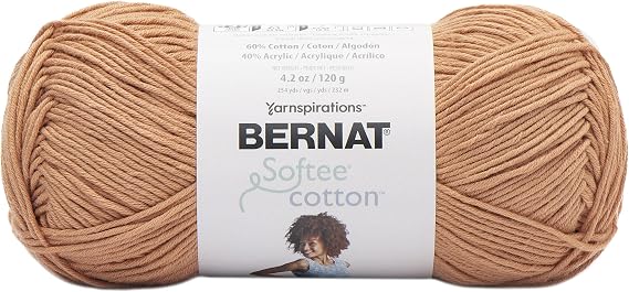 Bernat Softee Cotton Yarn for Crocheting Soft, Sandstone