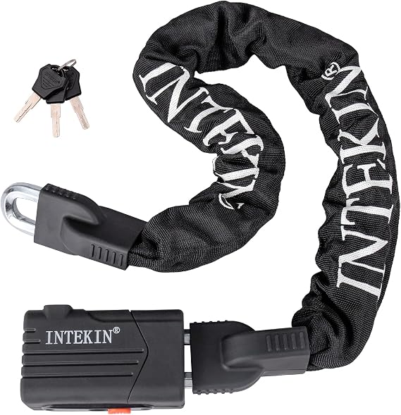 Bike Chain Lock 3FT/4FT/5FT Heavy Duty Bike Lock Anti-Theft Bicycle Chain Lock 8mm/10mm Thicker Bicycle Lock Chain Bike Lock with 3 Keys for Bike, Motorcycle