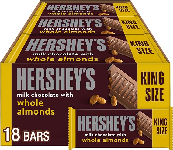 Hershey's Milk Chocolate with Almonds (King Size) (Box of 18)