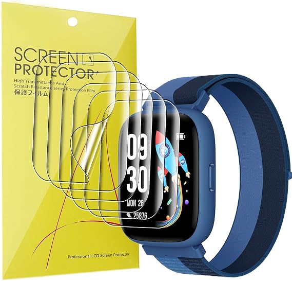 Lamshaw Compatible for BIGGERFIVE BW02 Smart Watch Screen Protector, [6 Pack] Full Coverage TPU Clear Film Compatible for BIGGERFIVE BW02 Smart Watch (6 Pack)