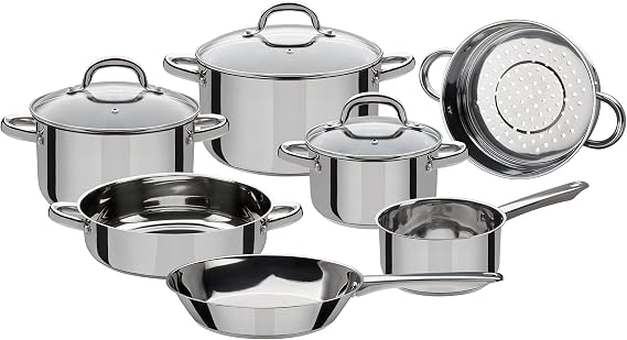 GSW 990097 Montreal 10-piece saucepan set stainless steel silver 24 cm units
