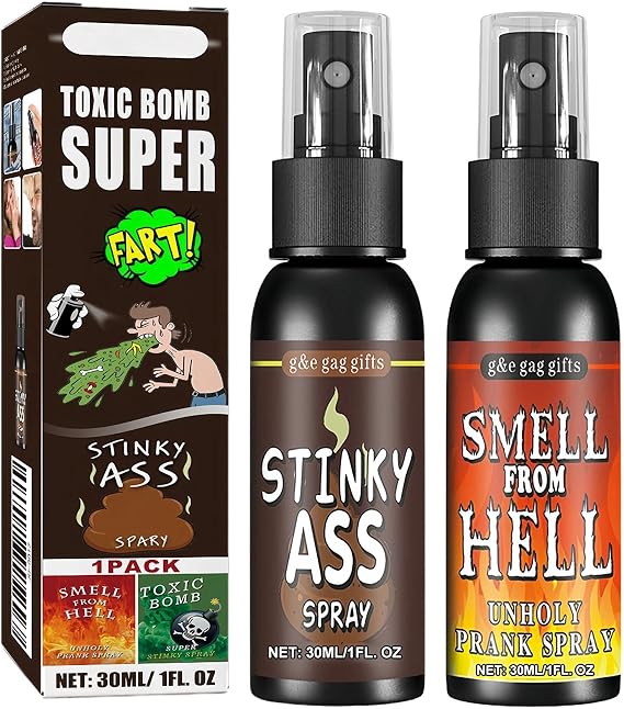 Extra Strong Stink Spray - 2 PCS Fart Spray Prank Kit for Adults - Super Smelly Fake Fart Gag Gift for Friends & Family