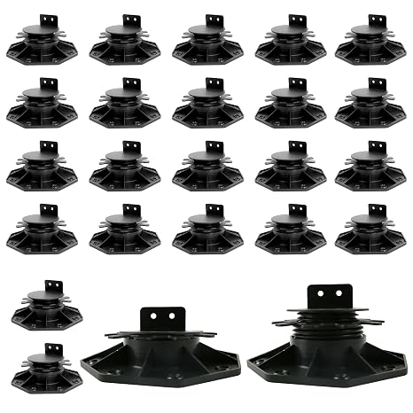 24PCS Adjustable Deck Support Pedestal Blocks (1-3/16" to 2-3/8")