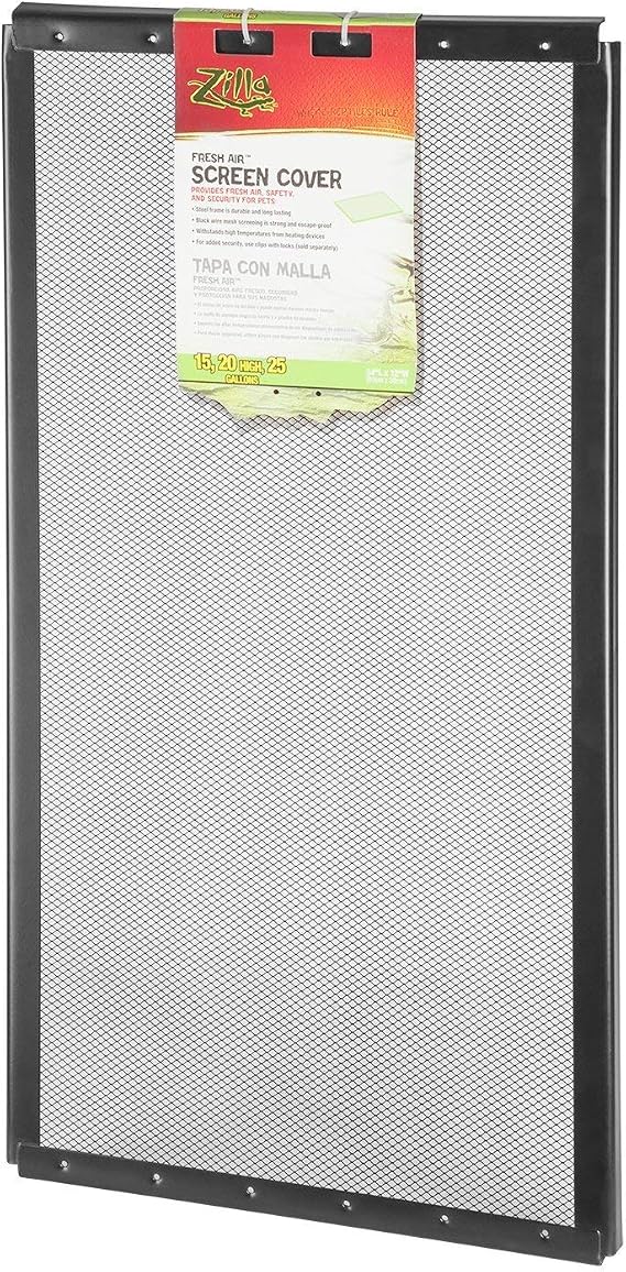 Zilla Fresh Air Fine Mesh Screen Cover 15-20 Gallon Tank (24" Long x 12" Wide)