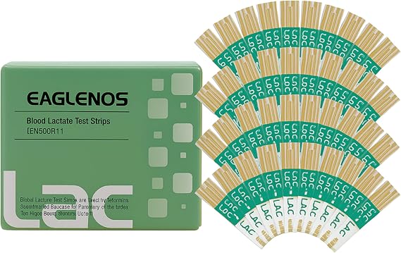 Gold Electrode Lactate Test Strips, High Accuracy for Reliable Results, Perfect for Coaches and Labs,Pack of 50 Count