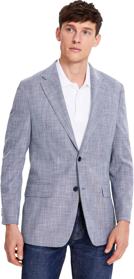 Tommy Hilfiger Mens Modern-Fit Sport Coat, Blue, 38 Short