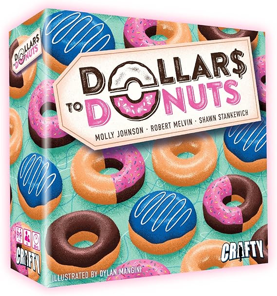 Dollars to Donuts Board Game | 30-45 Minute | 1-4 Players