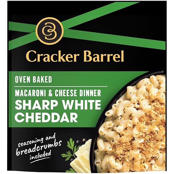 Cracker Barrel Oven Baked Mac and Cheese, Sharp White Cheddar, 12.3 oz