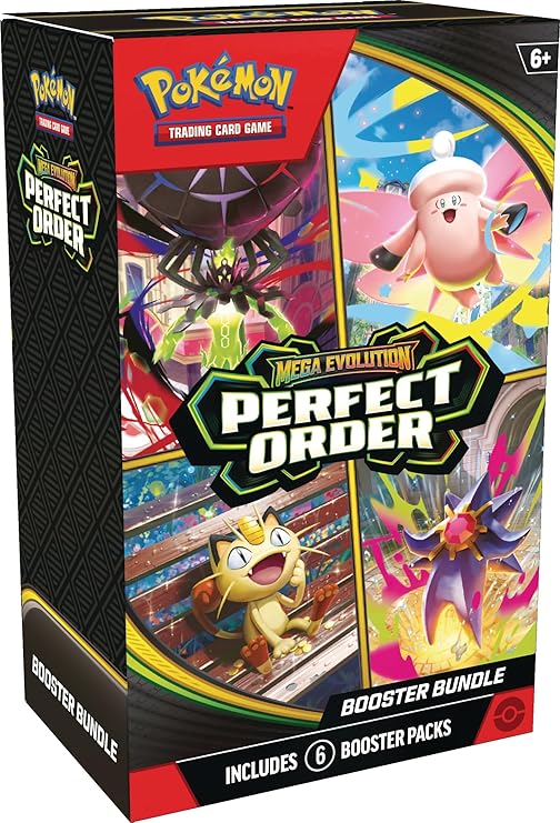 Pokémon TCG: Mega Evolution Order Booster Bundle (6 Booster Packs)
