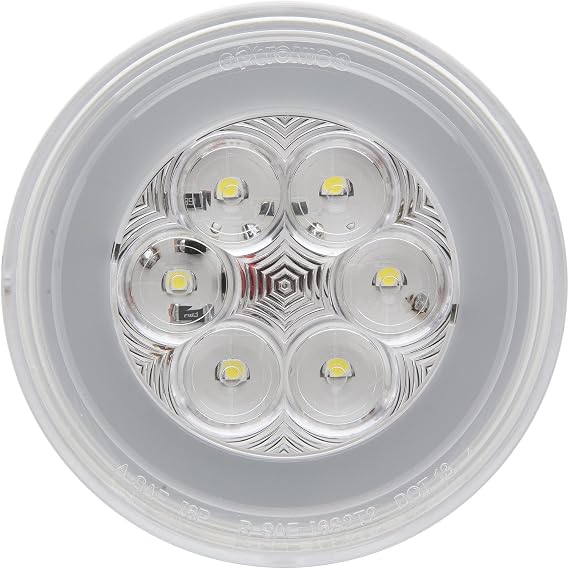 Optronics BUL101CBP Clear 4" Round Sealed DOT LED Back-Up Light, White