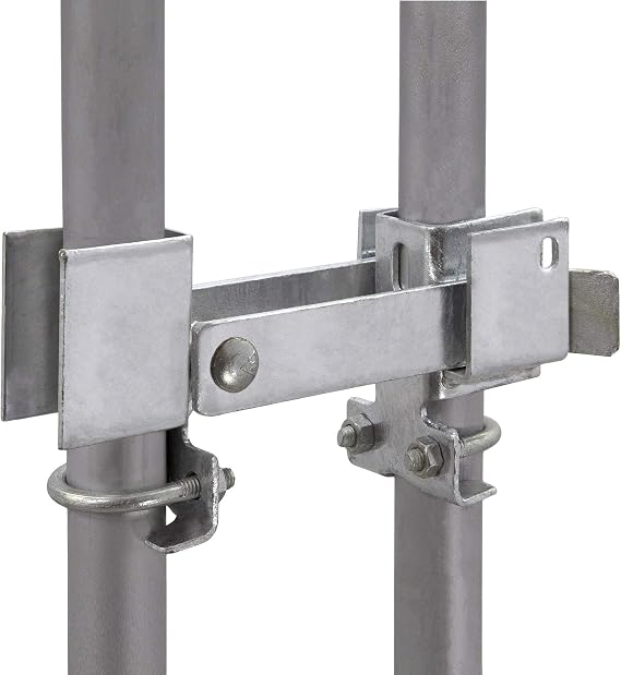 Residential Double Strong Arm Latch Chain Link Fence Gate for (1-3/8" Gate Frames) Double Gate Latch for Residential Chain Link Fence Double Gates (Work Without a Gate Drop Rod in Most Cases)