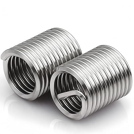 NACX M8 x 1.25mm x 2D Helicoil Wire Inner Thread Inserts, Coiled Wire Helical Screws, 304 Stainless Steel, Metric, 50 Pcs C174-177 0