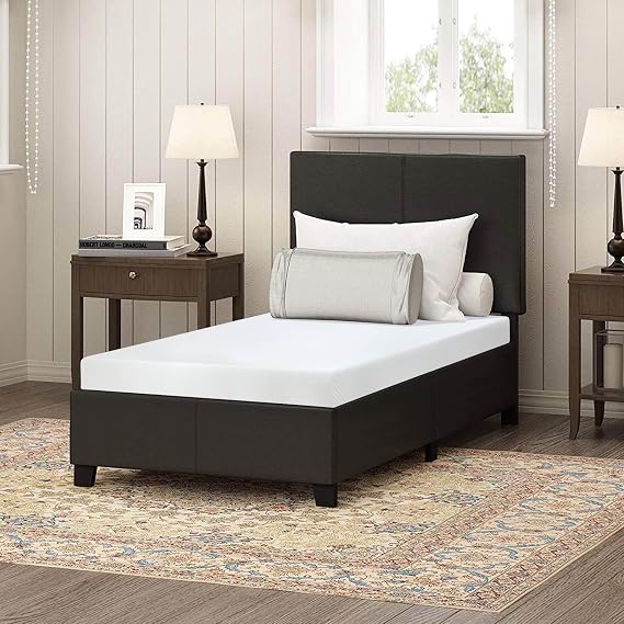 5 Inch Twin Gel Memory Foam Mattress In A Box, Medium Firm, Black