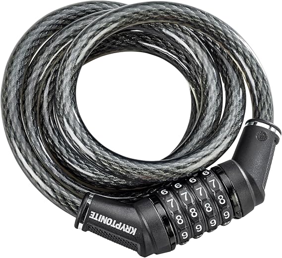 Kryptonite Resettable Combination Bike Lock Cable, 6ft x 12mm Steel