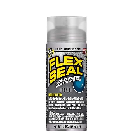 Flex Seal Spray Rubber Sealant Coating, Waterproof, Clear, 2 oz, 1-Pack
