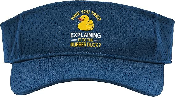 Software-Developer Programming Rubber Duck Debugging Sport Sun Visor