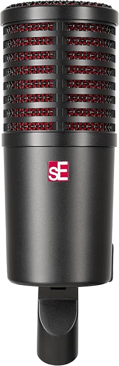 SE ELECTRONICS DynaCaster DCM8 Dynamic Microphone with Built-in Preamp, Shockmount & Pop Filter - Front-Addressed Active Cardioid Dynamic Mic with 6 EQ Modes - Podcast Microphone for Content Creators