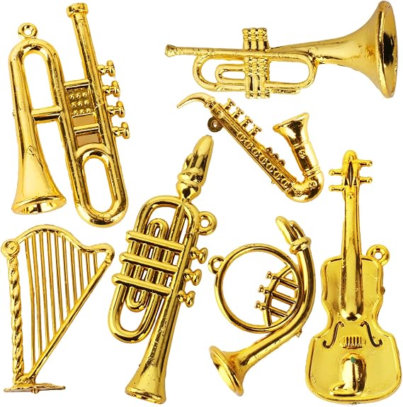 Boieo Miniature Musical Instruments, Christmas Tree Ornaments, Mini Trumpet