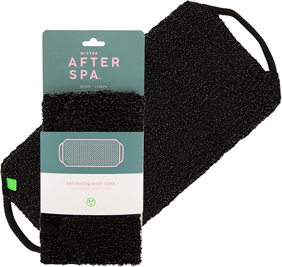 AfterSpa Exfoliating Wash Cloth, Black, 1 Wash Cloth