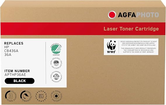 Agfaphoto APTHP36AE Copy and Laser Printer Catridges for HP Laserjet P1505 CB436A