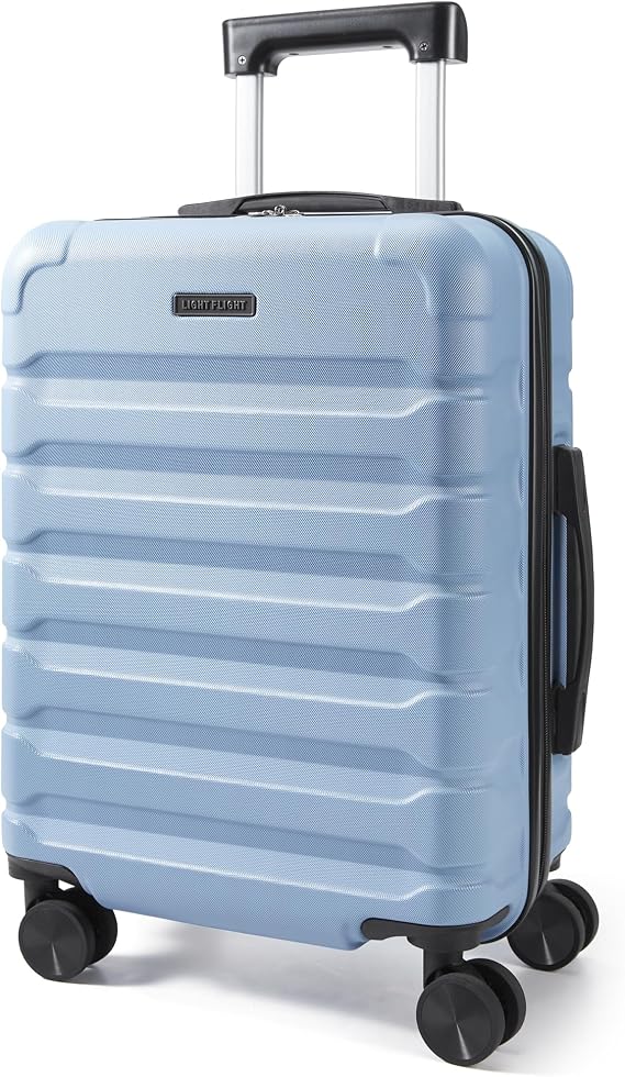 LIGHT FLIGHT Expandable Cabin Suitcase 20 Inch, ABS Carry On, 55x22x38
