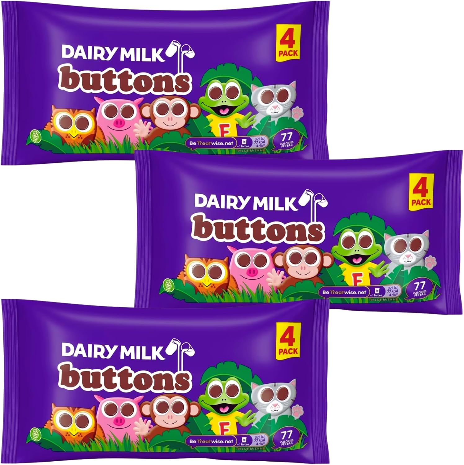 Chocolate Bundle With Dairy Milk Buttons Chocolate Bags 4x14.4 g 3 Pack