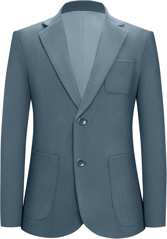 Boys Blazer Jacket Corduroy Casual Sport Coat Kids Suit Jacket