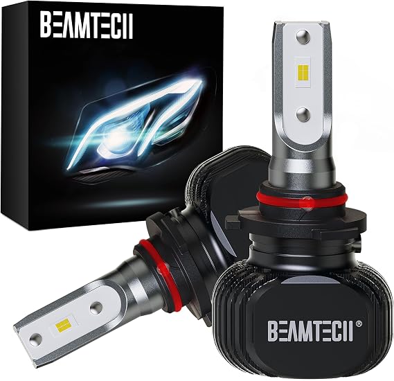 BEAMTECH 900-5 Bulbs, S1 Series HB-3 Fanless 300% Brighter Fog Light