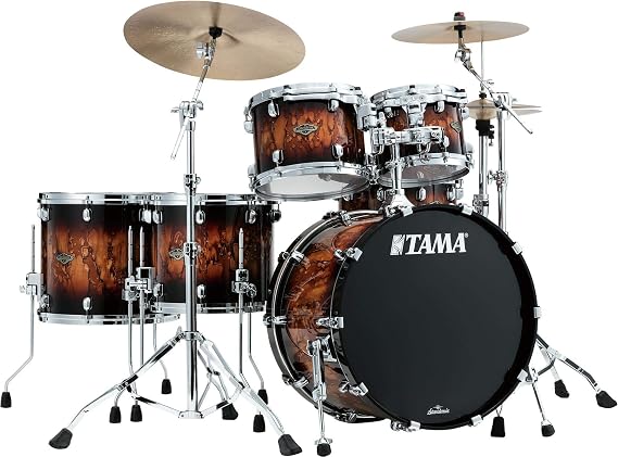 Tama Starclassic Walnut Birch Lacquer 5-Piece Shell Pack - Molten Brown Burst