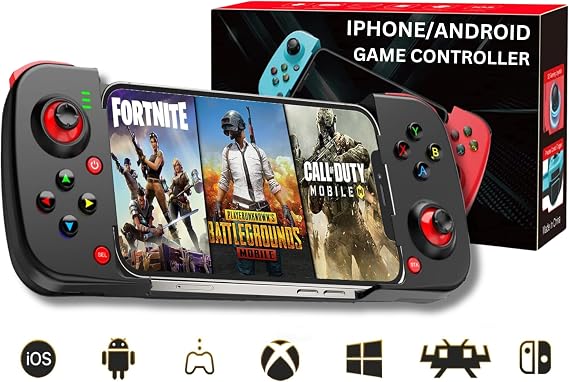 MAJESTECH iPhone/Android Game Controller (NEW 2024) Play COD, Fortnite, Minecraft, Emulator, Xbox, Playstation! Mobile Phone Controller for Gaming, Bluetooth Controller Gamepad iPhone 14 13 12 Samsung