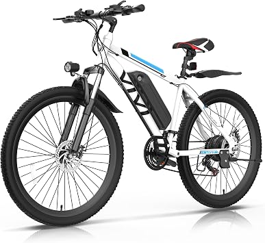 Vivi Electric Bike for Adults 26 Inch 749W Peak Ebike for Adults Removable 48V Battery, Electric Mountain Bike 21 Speed Gears, Electric Bicycle 20 mph& 50 MilesPedal Assist, SGS Certified to UL2849