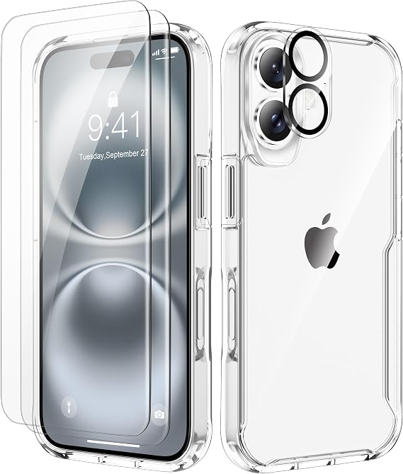 ORETECH Compatible with iPhone 16 Case, Clear