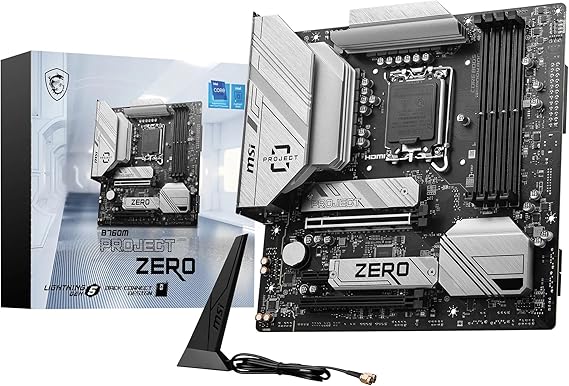 MSI B760M Project Zero Intel LGA1700 DDR5 7800+(OC) MHz MATx Anakart