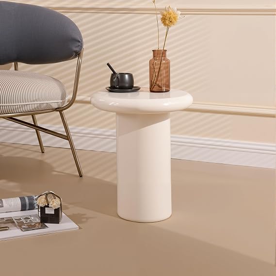 Acanva Pebble Companions Round End Table for Living Room