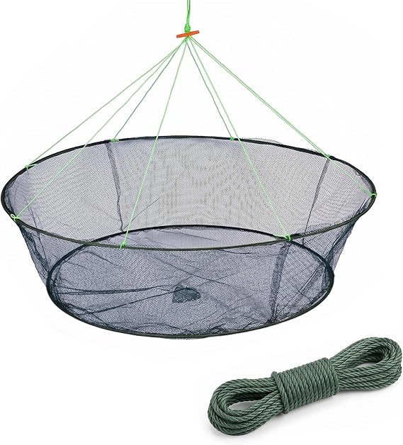 Persei Foldable Fishing Net Hand Casting Cage Crab Net for Fish Shrimp Minnow Crayfish Crab